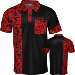 Designa Code 4 Dart Shirt - Black & Red