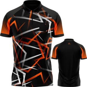 Arraz Flare Dart Shirt - Black & Orange