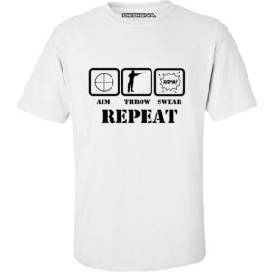 Designa T-Shirt - Aim Throw Swear Repeat
