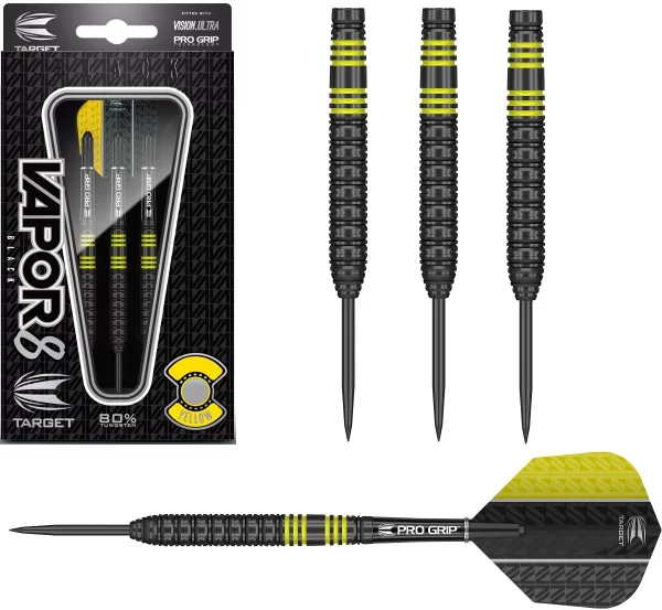 Vapor 8 Black Steel Tipped Darts by Target