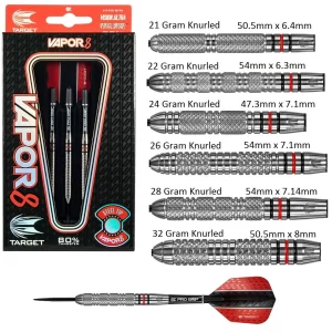 Vapor 8 Knurled Tungsten Steel Tipped Darts